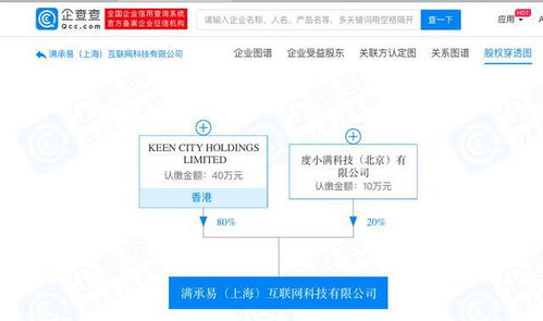 度小满成立满承易互联网公司 为公司第二大股东